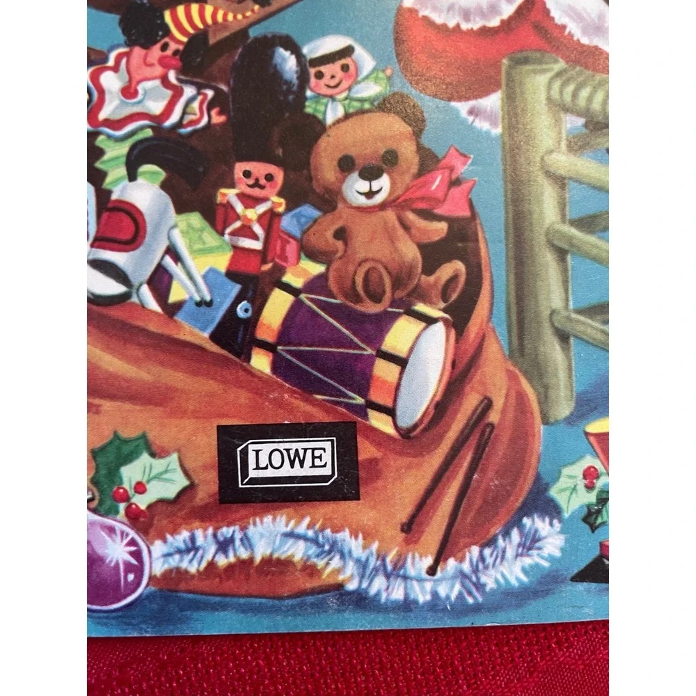Vintage Christmas Coloring Book Santa‎ Elves Lowe Unused